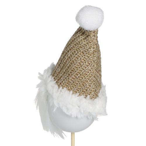 Itens Plugue decorativo gnomo natal branco marrom 4x11cm 4 un