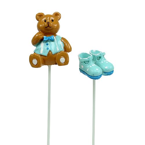Itens Urso de plugue decorativo, sapato azul 1,5-4cm 16pcs
