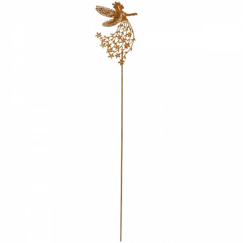 Floristik24 Tampão decorativo flor elfo, primavera, decoração de metal, fada em uma vara, pátina