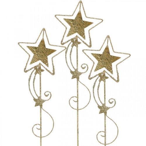 Itens Deco plug estrela ouro brilhante H54cm 4uds