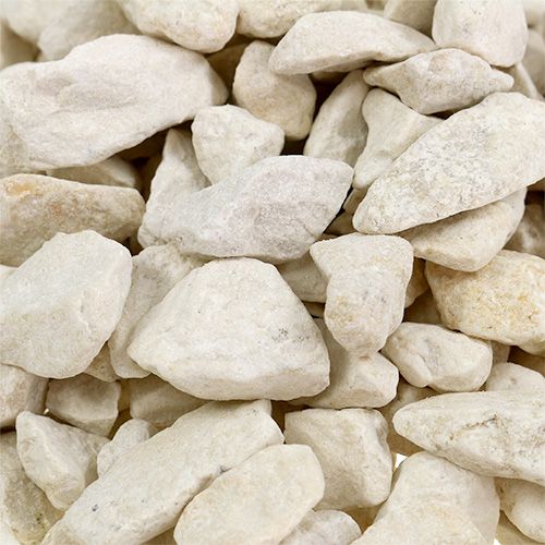 Floristik24 Pedras decorativas 9mm - 13mm 2kg creme