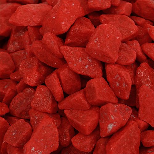 Floristik24 Pedras decorativas 9mm - 13mm vermelho 2kg