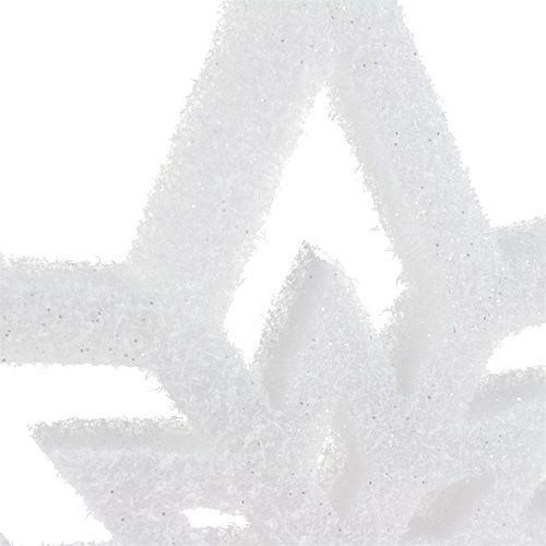 Estrela decorativa branca, coberta de neve 28cm L40cm 1pce
