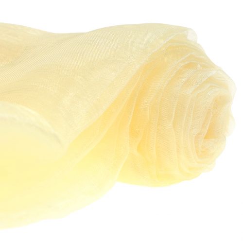 Floristik24 Tecido decorativo organza creme 150cm x 300cm