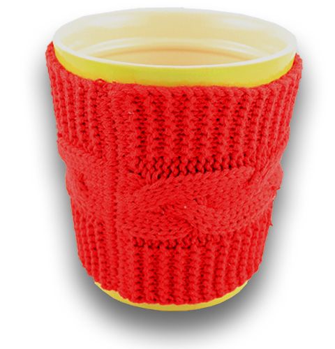 Floristik24 Tubo decorativo de malha 15 x 13 cm vermelho 2 unidades