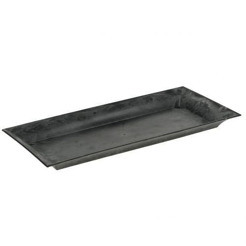 Itens Bandeja decorativa marmorizada antracite 36x17cm 6 unidades