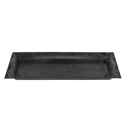 Itens Bandeja decorativa marmorizada antracite 36x17cm 6 unidades