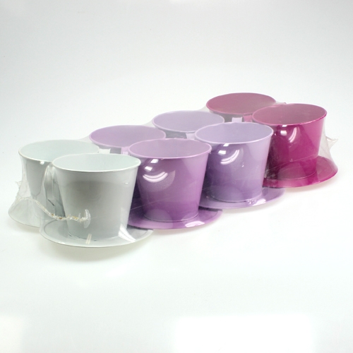 Floristik24 Copo decorativo com prato sortido. Ø12cm Alt.10cm 8pcs.