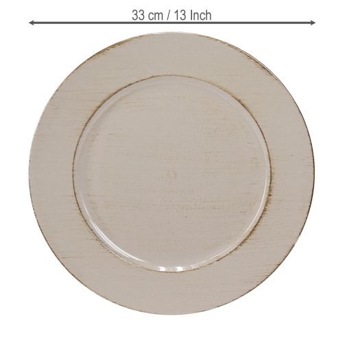 Itens Prato decorativo plástico prato decorativo plástico cinza marrom Ø33cm