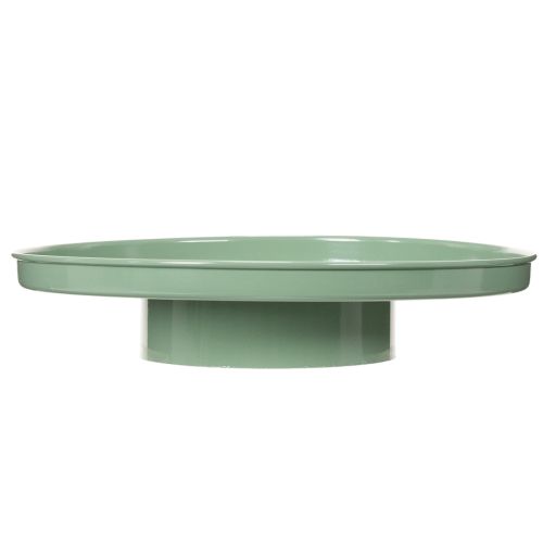 Prato decorativo redondo verde com suporte para arranjo de mesa, 30 cm | Floristik24.pt