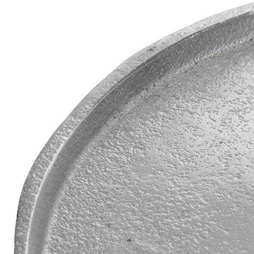 Floristik24 Prato decorativo de argila Ø31cm prata