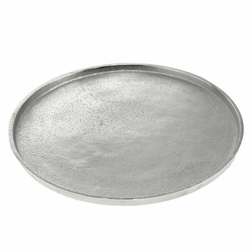 Floristik24 Prato decorativo de argila Ø31cm prata