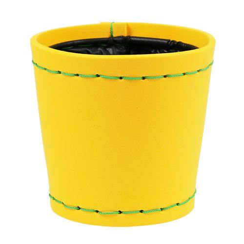 Floristik24 Vaso amarelo Ø12cm Alt.11,5cm, 1p