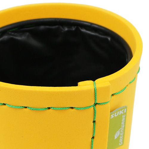 Floristik24 Vaso amarelo Ø12cm Alt.11,5cm, 1p