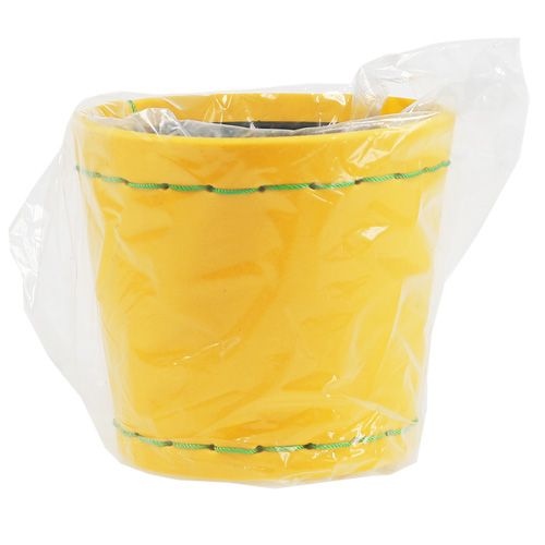 Floristik24 Vaso amarelo Ø12cm Alt.11,5cm, 1p