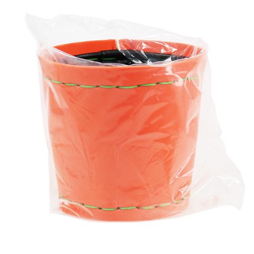 Floristik24 Pote decorativo "Suki" laranja Ø12,5cm Alt.12,5cm, 1p