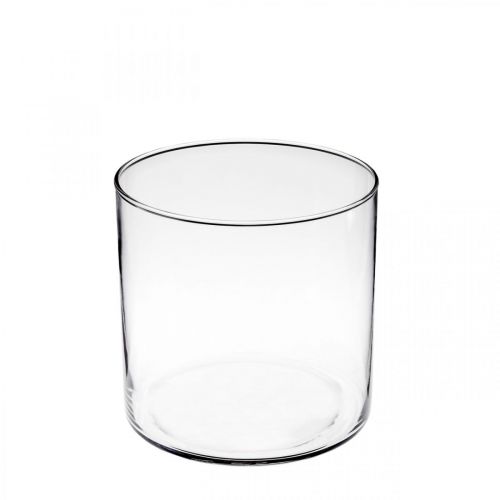 Floristik24 Vaso decorativo cilindro de vidro claro Ø15cm Alt.15cm