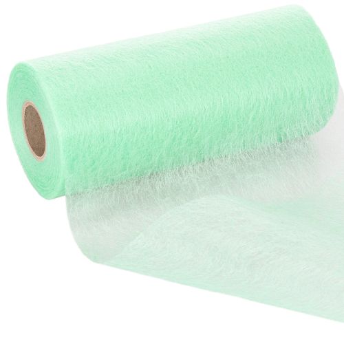 Rolo de tecido não tecido verde, 25m, decoração de mesa, vendido por metro. | Floristik24.pt