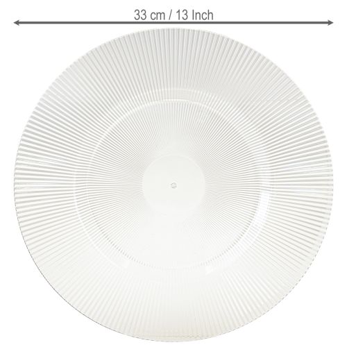 Itens Prato decorativo com ranhuras prato plástico prato plástico transparente Ø33cm