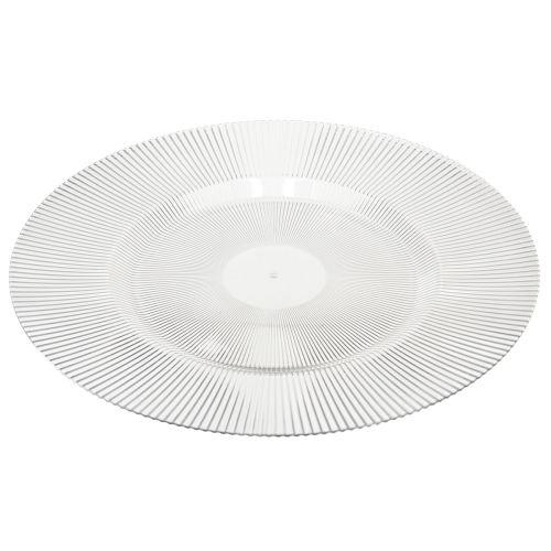 Itens Prato decorativo com ranhuras prato plástico prato plástico transparente Ø33cm