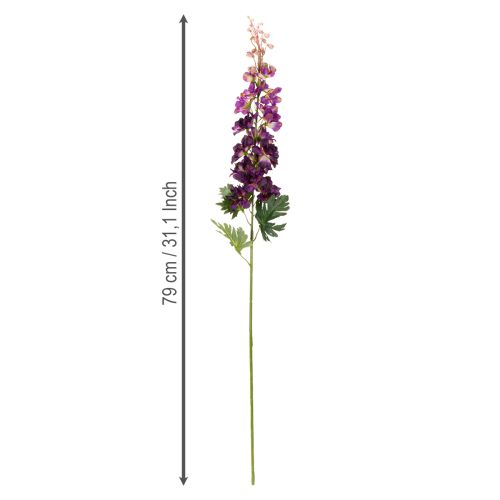 Itens Delphinium decorativo, flor artificial para um toque floral elegante, 79 cm, 3 peças.