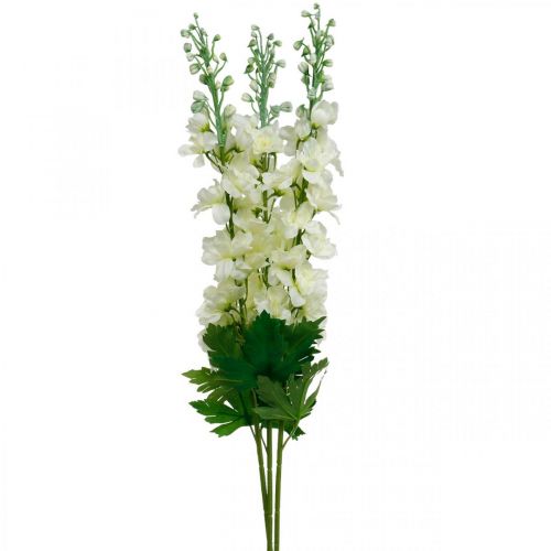 Floristik24 Delphinium Branco Artificial Delphinium Flores De Seda Flores Artificiais 3pcs