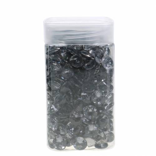 Floristik24 Pedras decorativas diamante acrílico cinza Ø1.2cm 175g decoração de joias