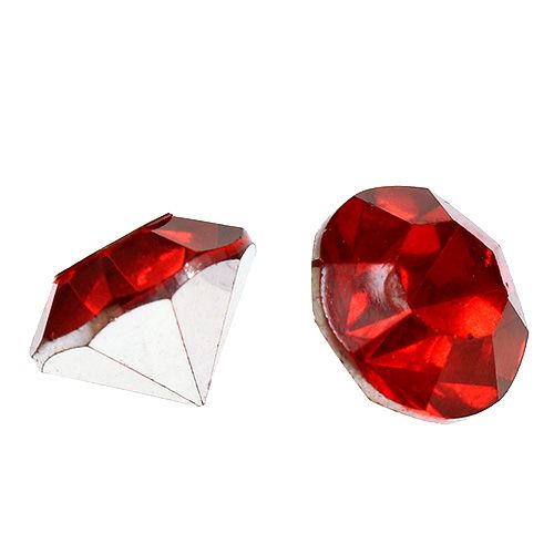 Floristik24 Diamantes acrílicos 8mm vermelho 50g