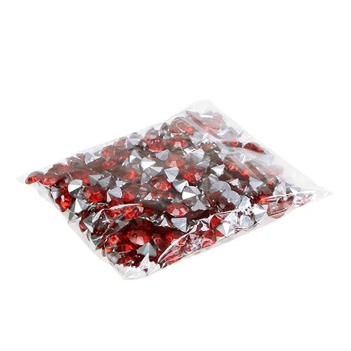 Floristik24 Diamantes acrílicos 8mm vermelho 50g