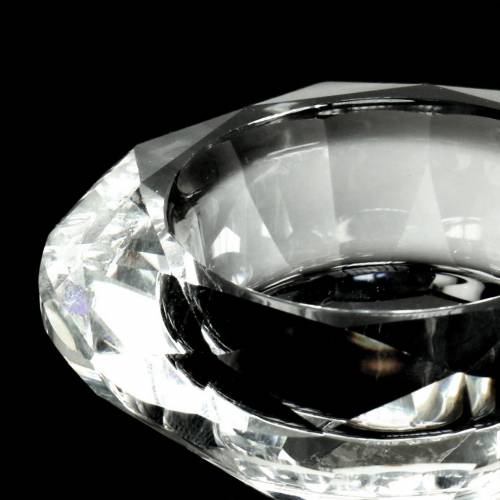 Floristik24 Castiçal Tealight castiçal diamante transparente Ø7cm