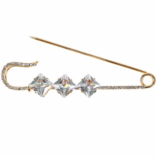 Itens Alfinete de segurança alfinete de joia diamante ouro 2 unidades