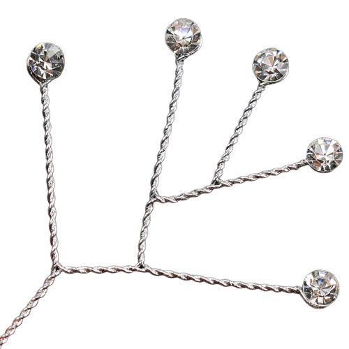 Itens Fio de diamante transparente brilhante 10cm 12 peças