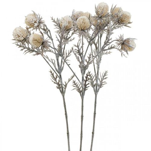 Floristik24 Ramo de cardo ramo decorativo congelado artificialmente inverno 55 cm 3 unidades