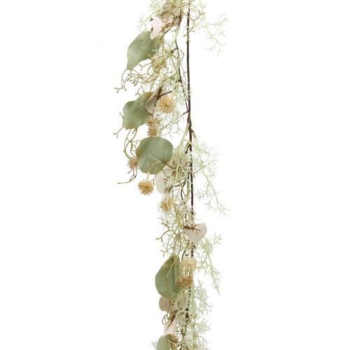 Floristik24 Guirlanda de cardo Guirlanda de decoração de plantas artificiais de cardo 127cm