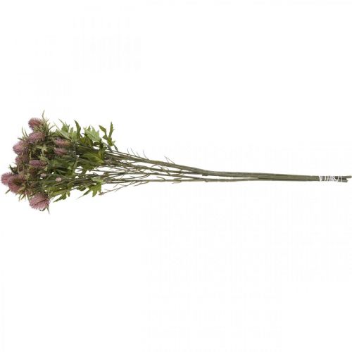 Itens Thistle Artificial Stalk Flower Pink 10 Flower Heads 68cm 3pcs