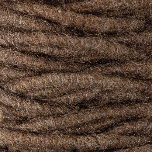 Itens Cordão de lã marrom, 55m, fio decorativo para arranjos florais e artesanato.