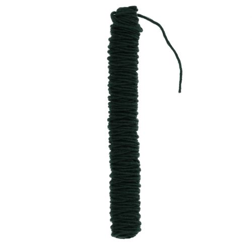 Floristik24 Fio de pavio fio de feltro verde escuro 55m