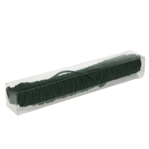 Floristik24 Fio de pavio fio de feltro verde escuro 55m