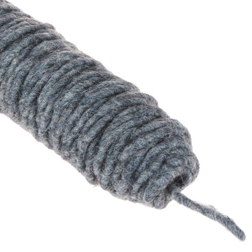 Itens Fio de pavio, cordão de feltro, cordão de lã azul mesclado 55m
