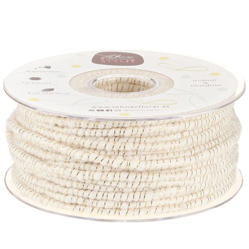 Itens Wick thread glamour branco / ouro com arame 33m
