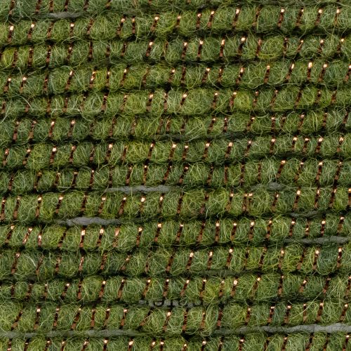 Floristik24 Cordão de lã verde com fio dourado, 5m x 5mm com arame, para decoração e artesanato.