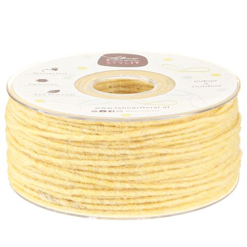 Itens Fio de lã fio de feltro fio de lã amarelo Ø3mm 100m