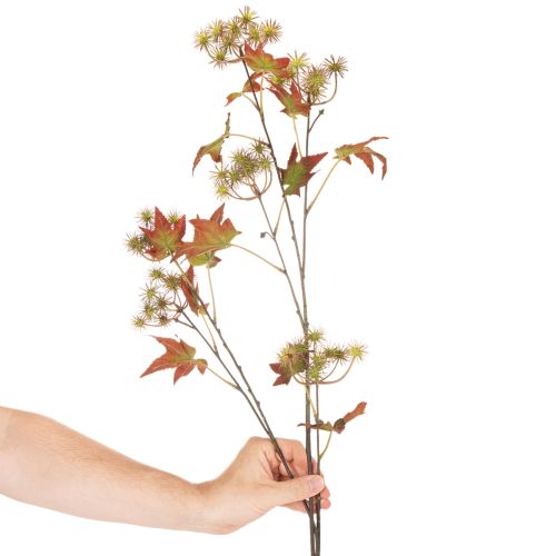 Ramo artificial de liquidâmbar no outono, com folhas e cachos de frutos, 132 cm. | Floristik24.pt