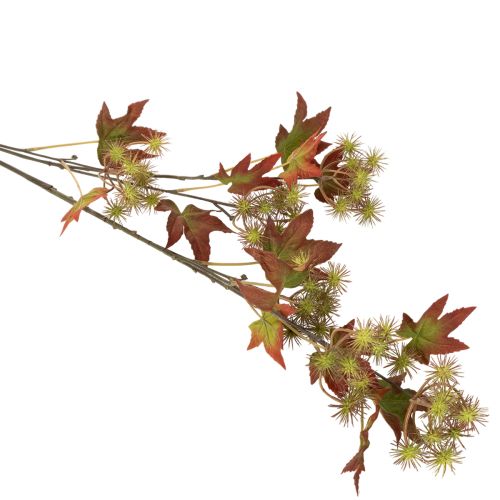 Ramo artificial de liquidâmbar no outono, com folhas e cachos de frutos, 132 cm. | Floristik24.pt