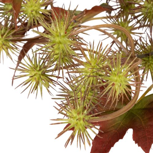 Ramo artificial de liquidâmbar no outono, com folhas e cachos de frutos, 132 cm. | Floristik24.pt