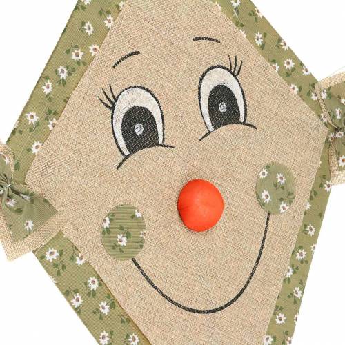 Floristik24 Decoração de outono pipa para pendurar verde hortelã rosa velho / verde oliva natural 40cm x 57cm 2 unidades