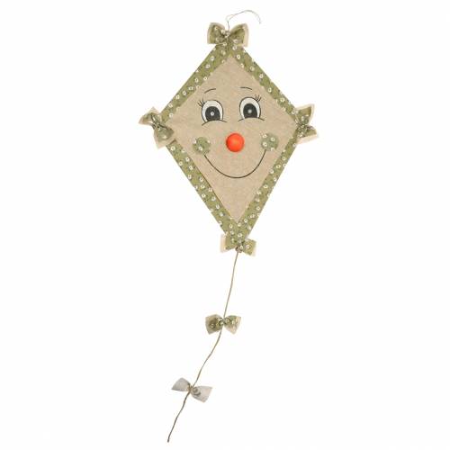 Floristik24 Decoração de outono pipa para pendurar verde hortelã rosa velho / verde oliva natural 40cm x 57cm 2 unidades