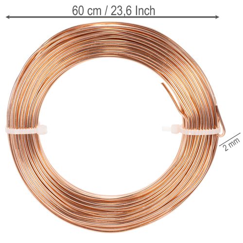 Rolo de arame de alumínio para artesanato e floricultura, 60m, 500g | Floristik24.pt