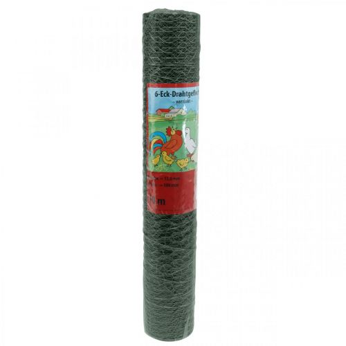 Itens Malha hexagonal fio verde Malha metálica revestida de PVC 50cm×10m