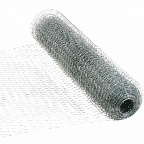 Floristik24 Arame Hexagonal Galvanizado Prata Coelho Arame 50cm×10m